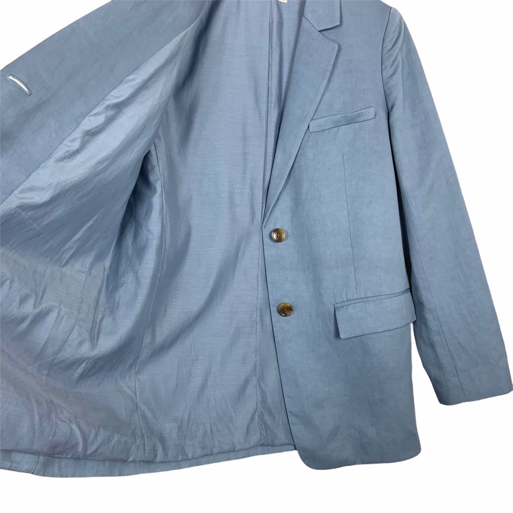 Everlane The Cotton-Linen Blazer Size 8 Blue - Picture 9 of 12